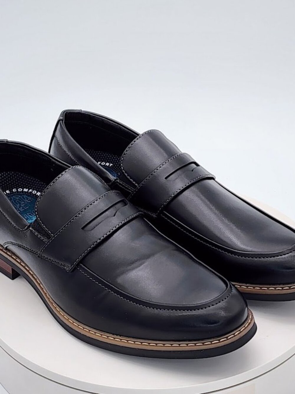 Nunn Bush Carmelo Black Penny Loafers Men’s Size 10.5 Wide Dress Shoes